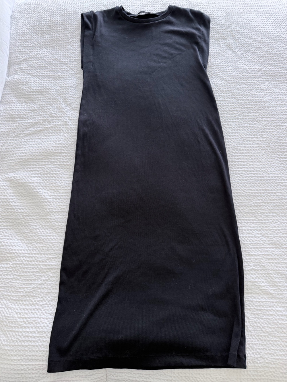 Zara Black Ribbed Knit Dress